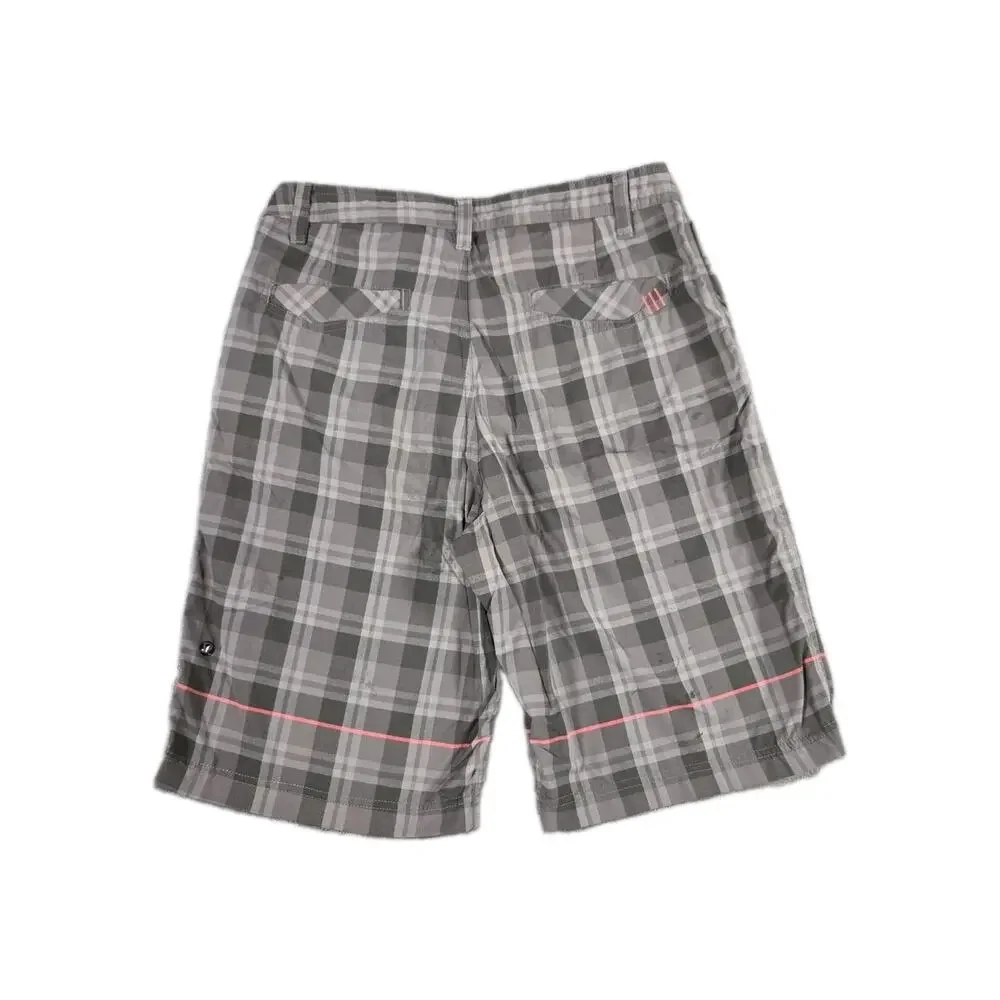 Lululemon Shorts Mens Size 32 Chino Outdoors Pockets Lightweight Gray Squares C2